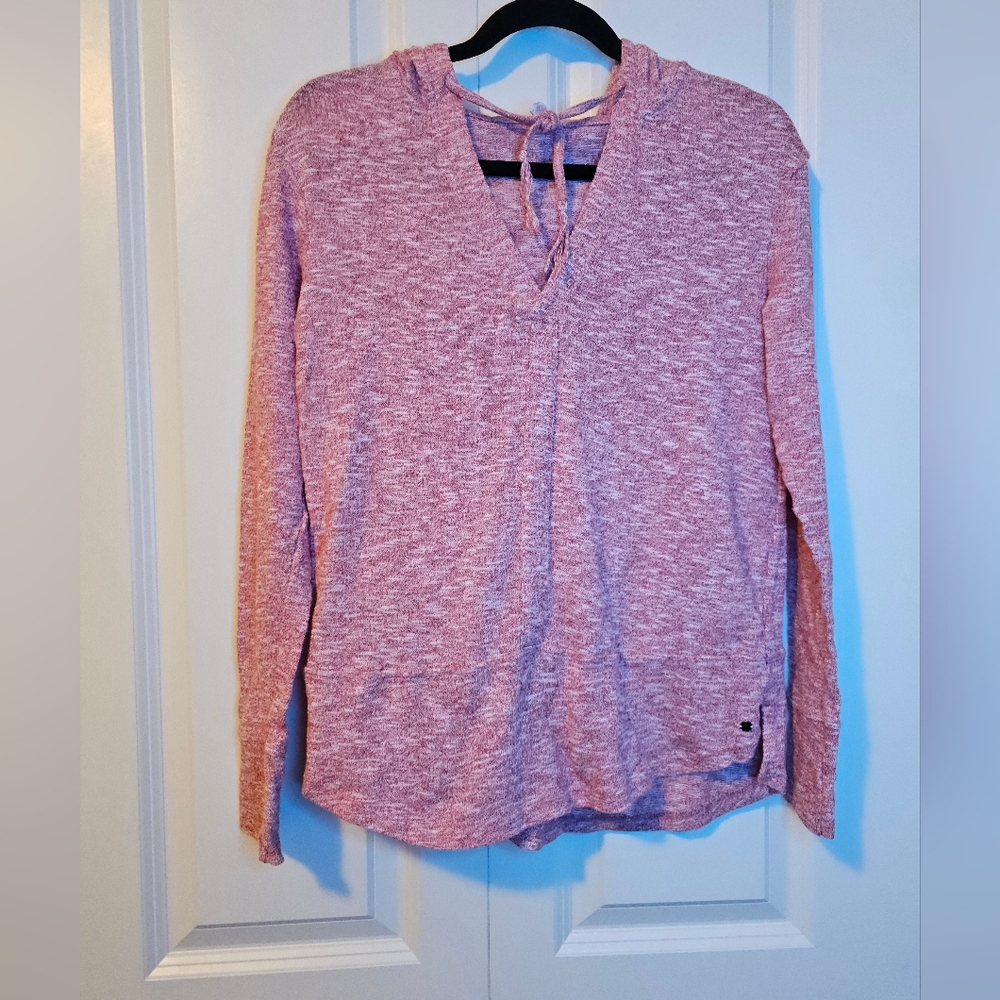 RIPZONE Hauda 2.0 Knit Hooded Top Hoodie Light Pink Long Sleeve SZ M